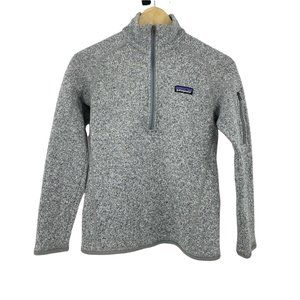 Patagonia Better Sweater Gray 1/4 Zip Fleece Pullover Womens Size XS